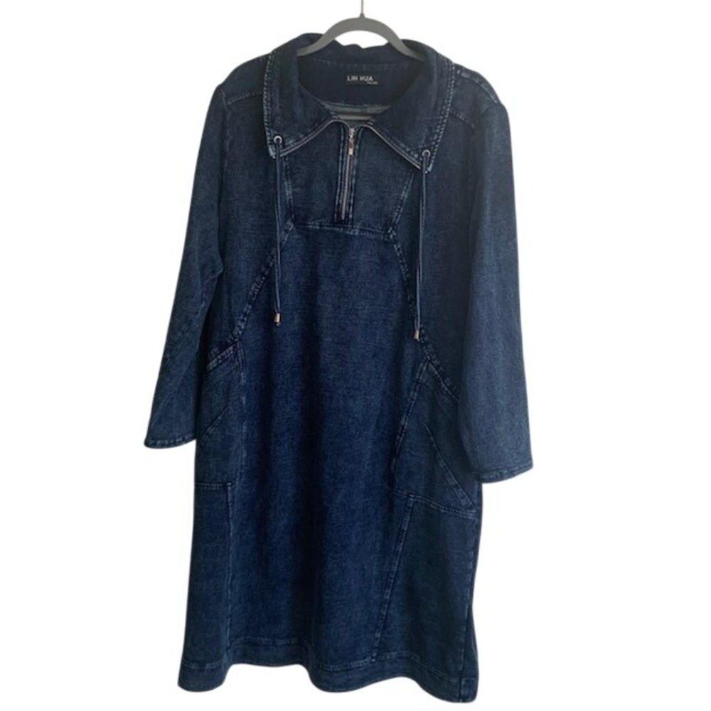 Lagenlook Denim‎ Look Longline Dress 3XL Avant Garde Art Teacher Minimalist